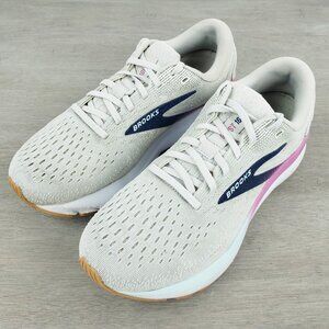 Brooks Ghost 16 Women's Size 8 Wide White Grey Estate Blue Running Sneakers